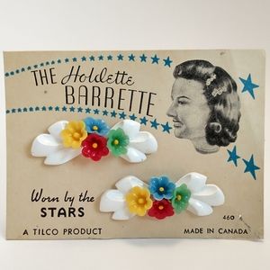 Vintage Flowers The Holdette Barrette by Tilco